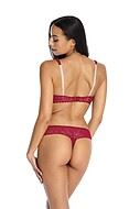 Romantic thong, openwork lace